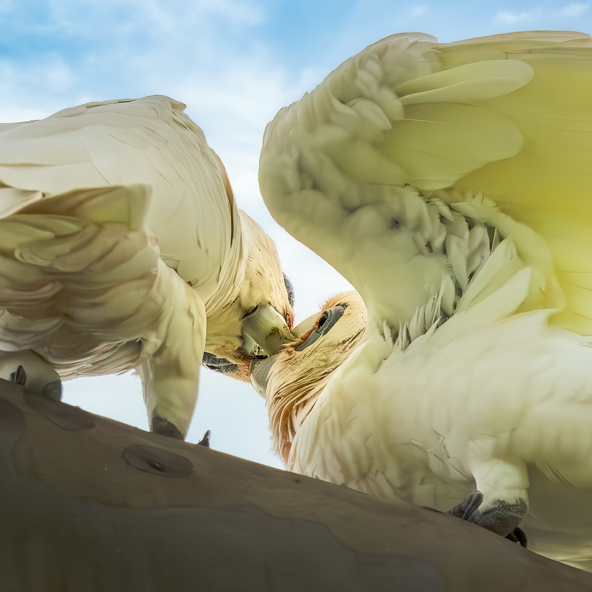 Little Corellas in a Gum Tree