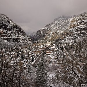 Ouray, Colorado from above