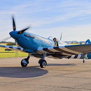 Spitfire Battle of Britain Air Show, Duxford Airfield, Cambridge UK