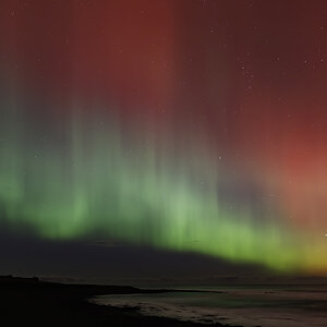 Dunstanburgh castle Aurora