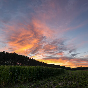 Sunset on the farm.  8.16.21