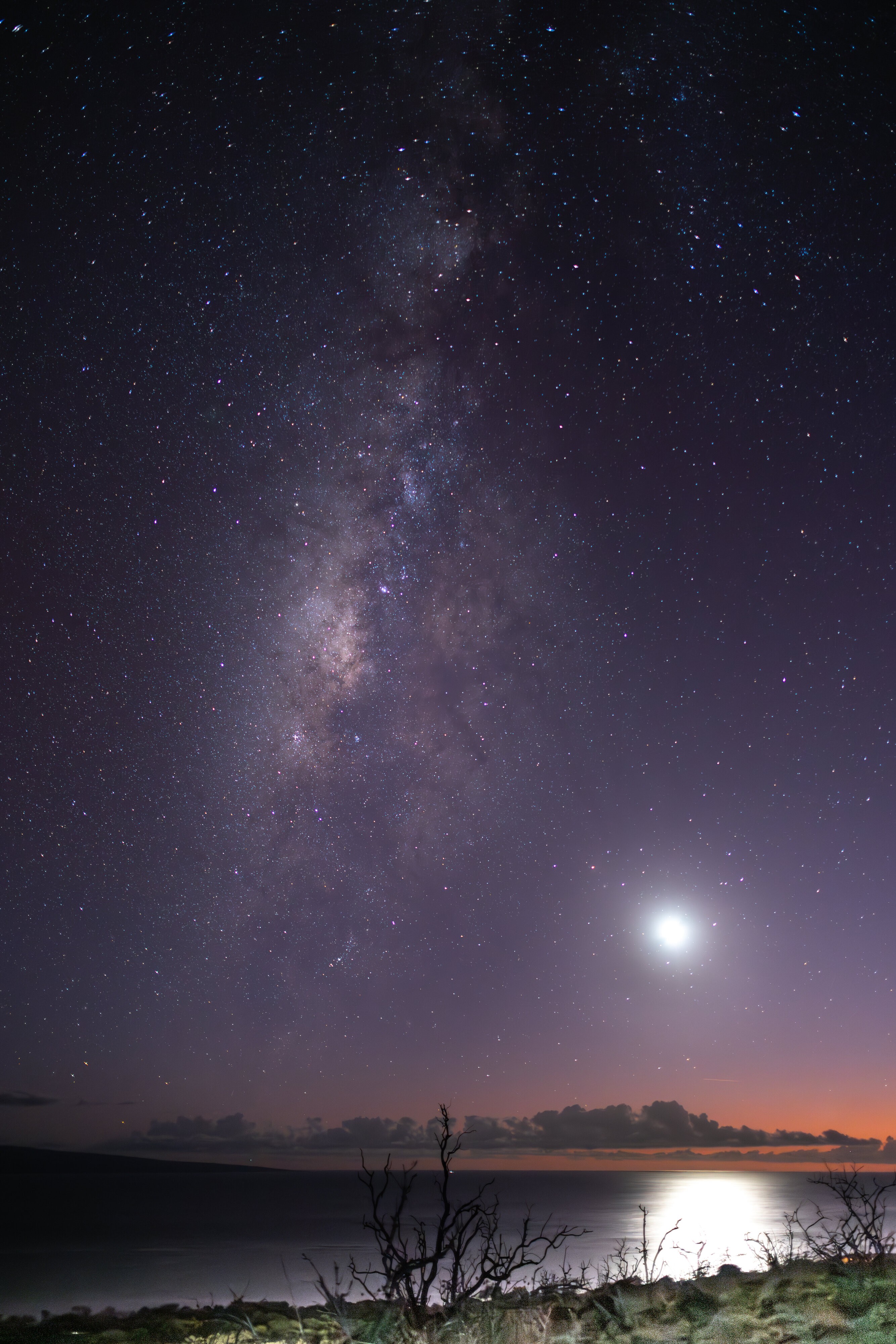 Blue Hour Milky Way - Kawela, Molokai, Hawaii
