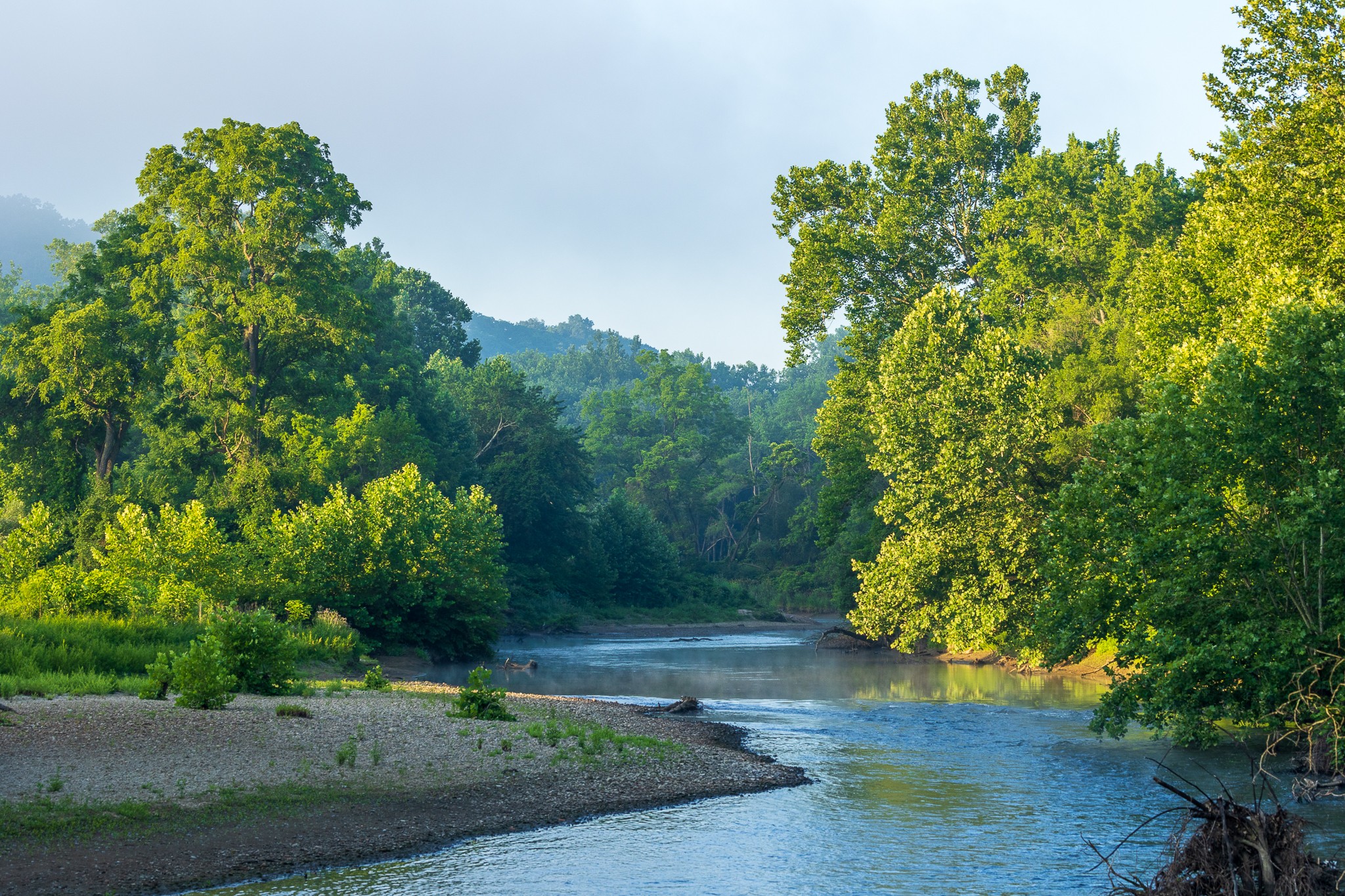 Cuyahoga river in the morning light