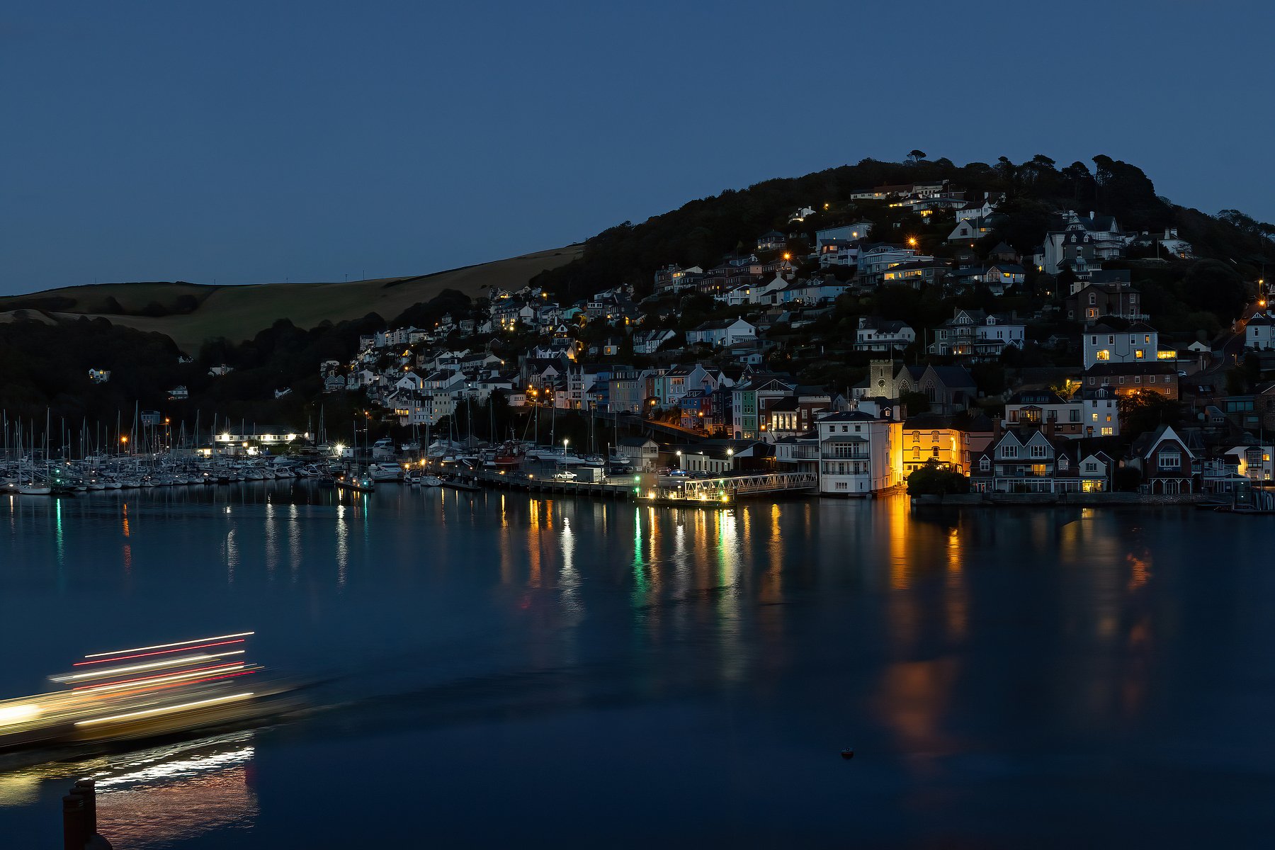 Kingsweir and River Dart at night