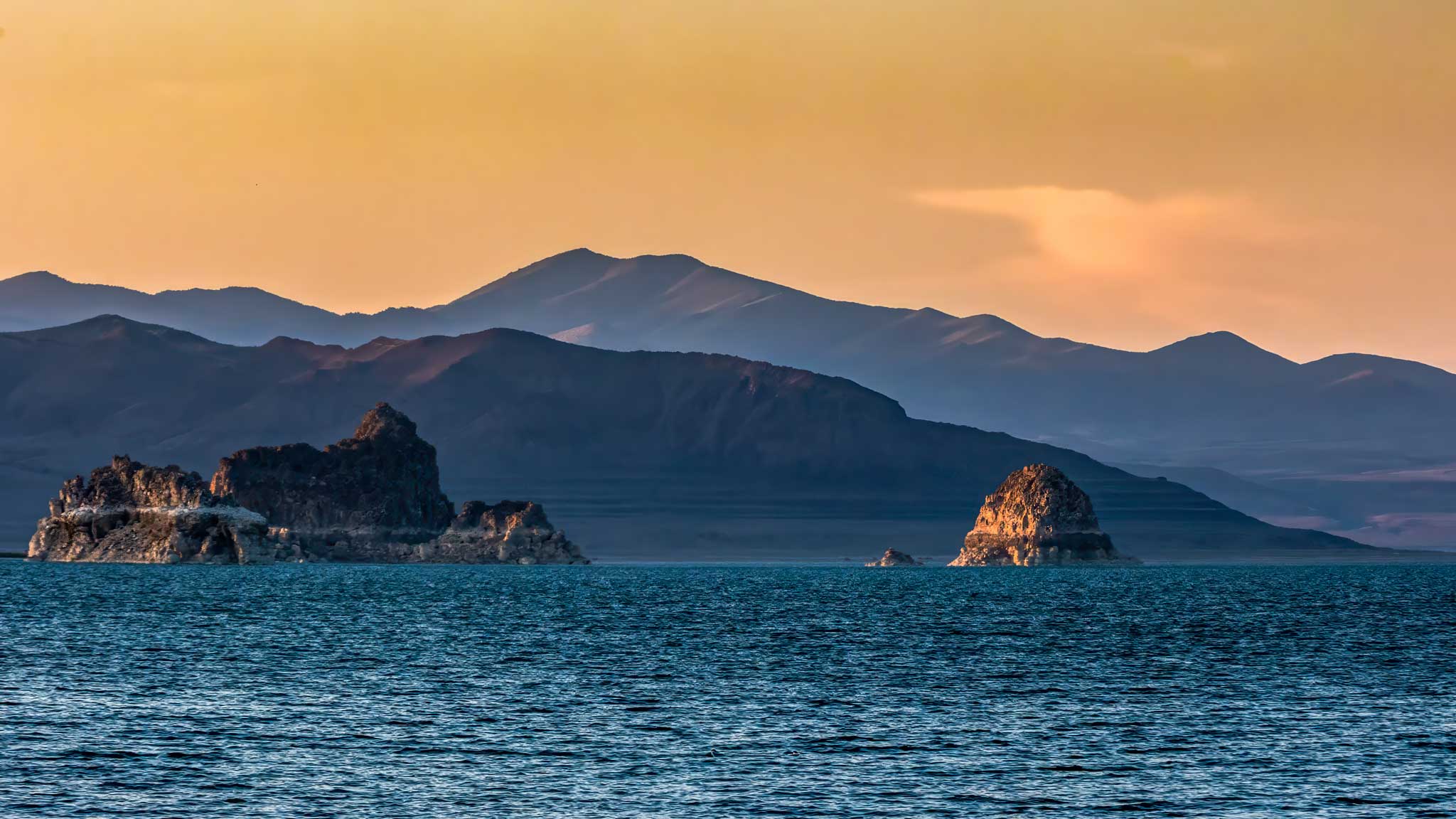 Last light on The Needles