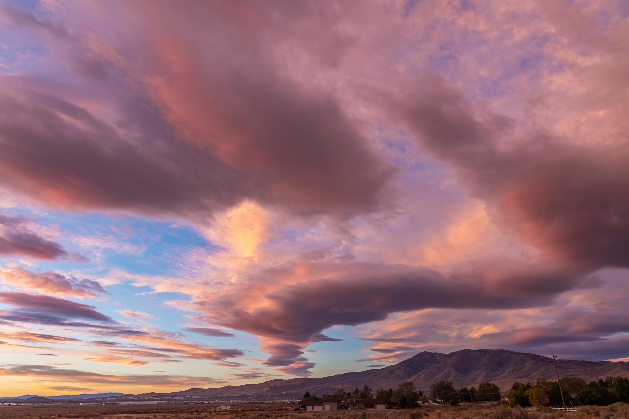 Morning clouds over Peavine Peak