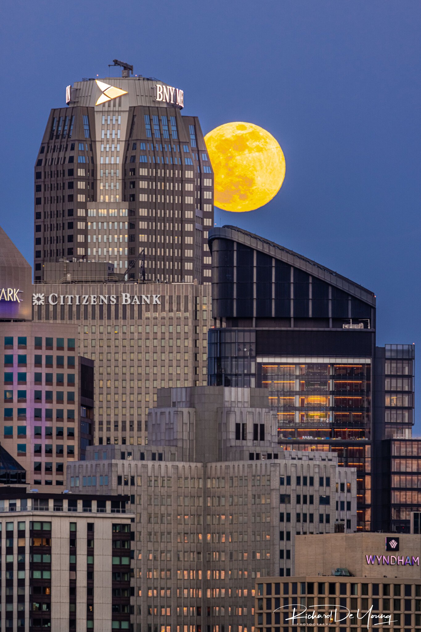Pink Super Moon over Pittsburgh