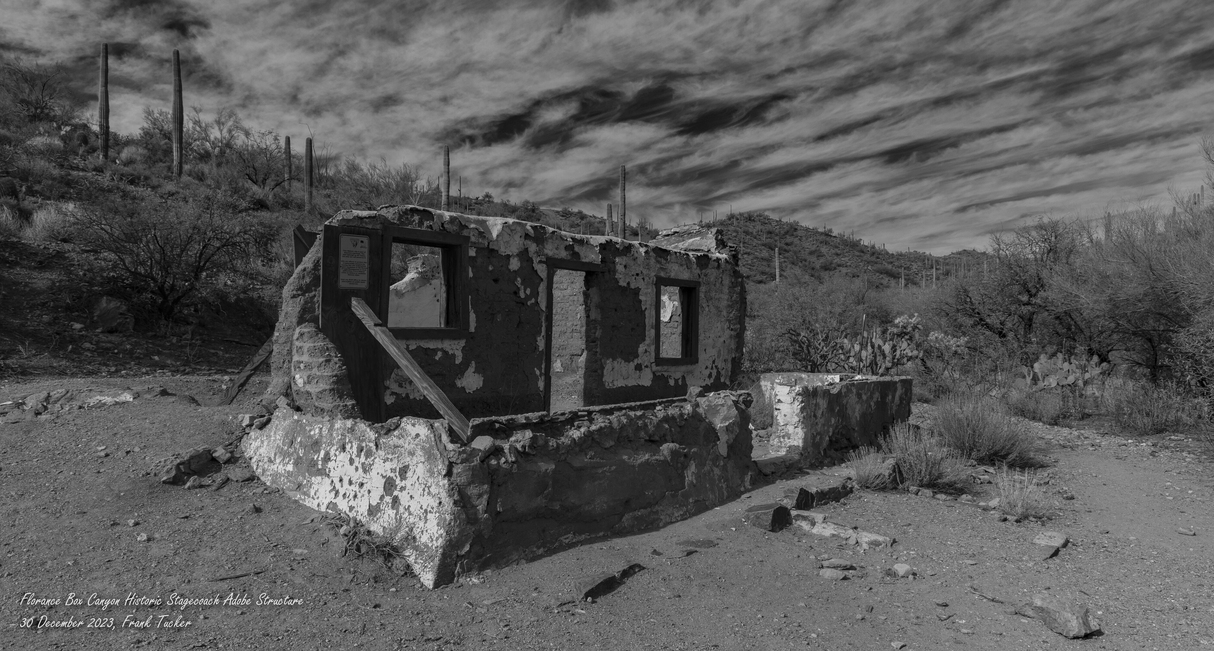 Stagecoach Structure Florance Box Canyon BW.jpg