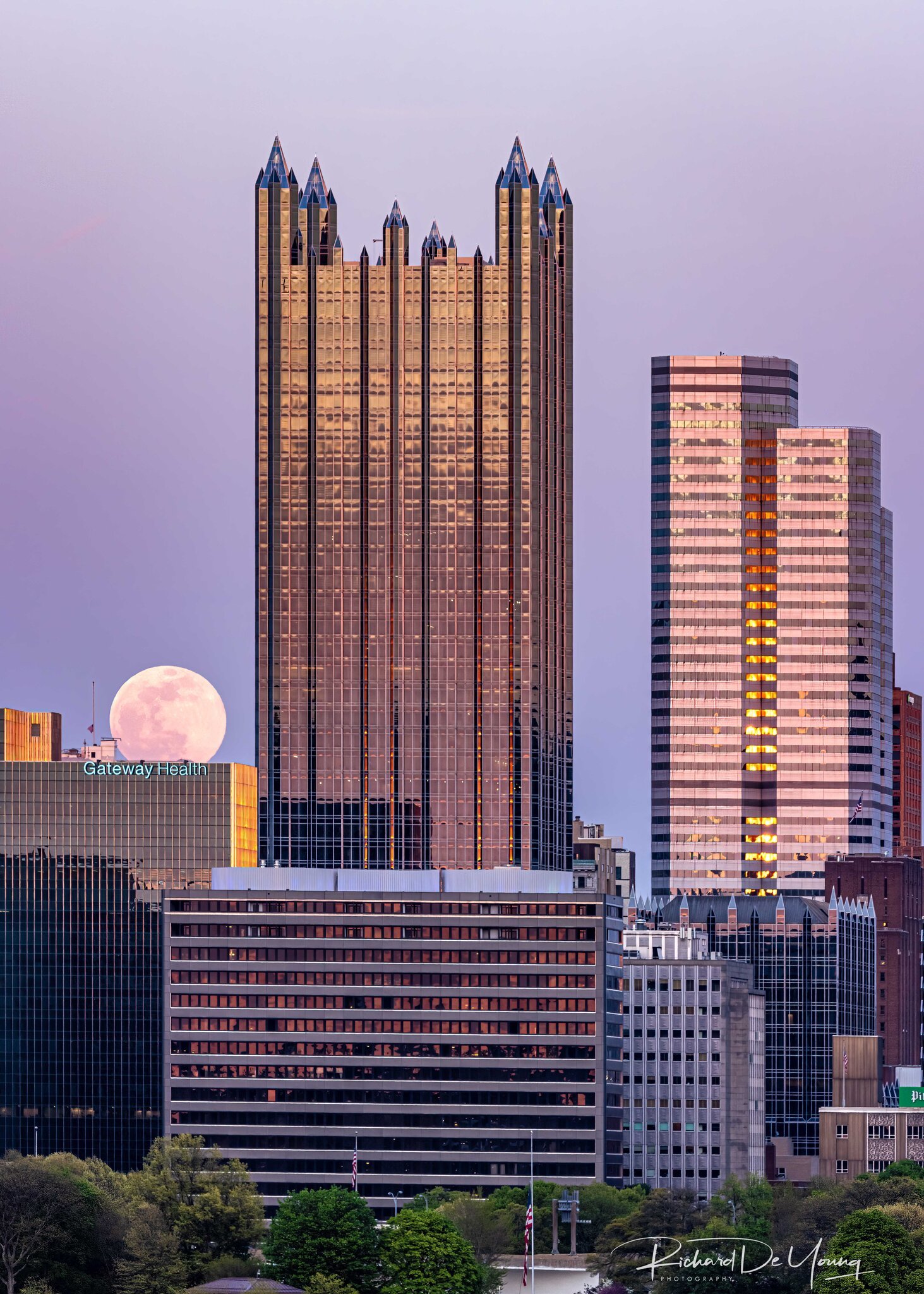 Super Moon at Sunset